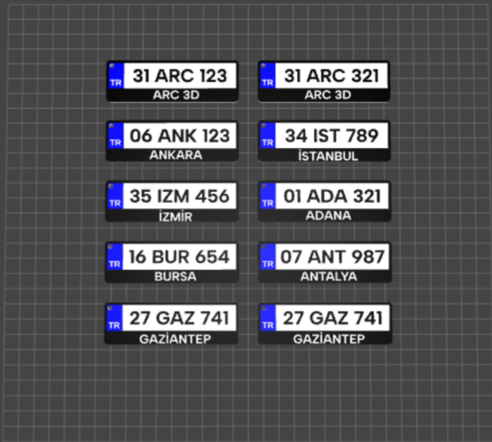 Araç Plakalık Özel Anahtarlık resmi