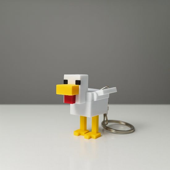 Minecraft Temalı Tavuk Anahtarlık resmi